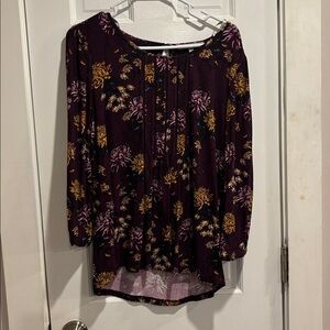 Daniel Rainn Purple Floral Blouse